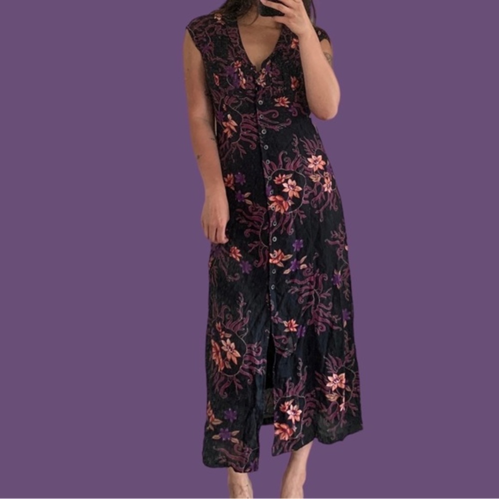 FREE PEOPLE Rosemary Printed Midi Dress